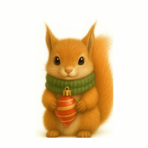 Белка С Игрушкой.jpg — Картинки для брелков / Разное, 2072×2072, обои скачать бесплатно