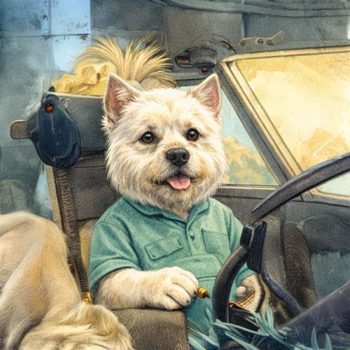 Вест Хайленд Уайт Терьер Ученый.jpg — Картинки для брелков / Разное, 2072×2072, обои скачать бесплатно