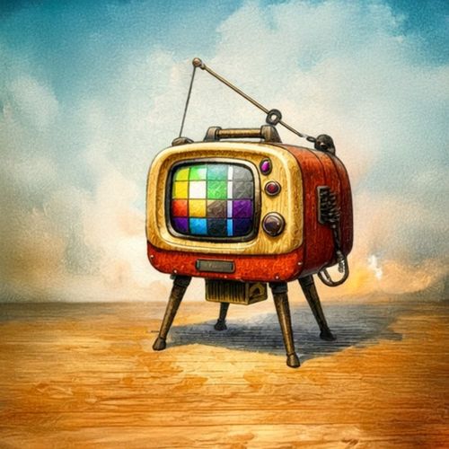 Винтажный Телевизор.jpg — Картинки для брелков / Разное, 2072×2072, обои скачать бесплатно