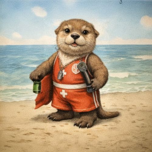 Выдра Пожарный.jpg — Картинки для брелков / Разное, 2072×2072, обои скачать бесплатно