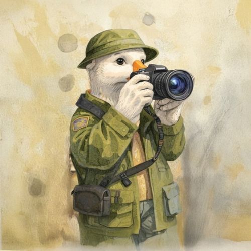 Гусь Фотограф.jpg — Картинки для брелков / Разное, 2072×2072, обои скачать бесплатно