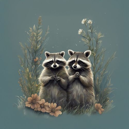 Два Енота.jpg — Картинки для брелков / Разное, 2072×2072, обои скачать бесплатно