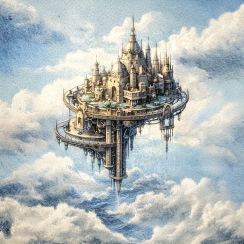 Дворец В Небе.jpg — Картинки для брелков / Разное, 2072×2072, обои скачать бесплатно