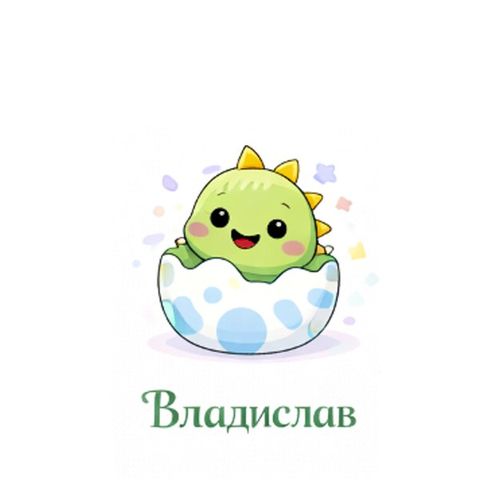 Динозаврик Владислав.jpg — Картинки для брелков / Разное, обои скачать бесплатно