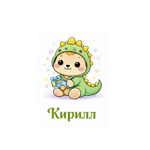 Динозаврик Кирилл.jpg — Картинки для брелков / Разное, обои скачать бесплатно