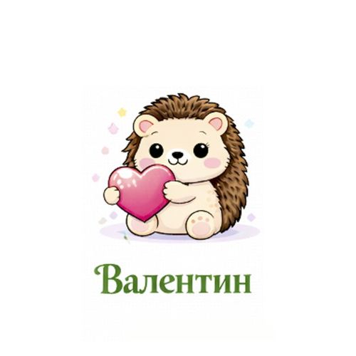 Еж Валентин.jpg — Картинки для брелков / Разное, обои скачать бесплатно
