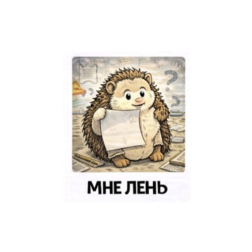 Еж Мне Лень.jpg — Картинки для брелков / Разное, обои скачать бесплатно