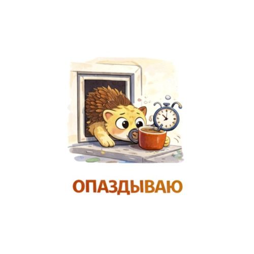 Еж Опаздывает.jpg — Картинки для брелков / Разное, обои скачать бесплатно
