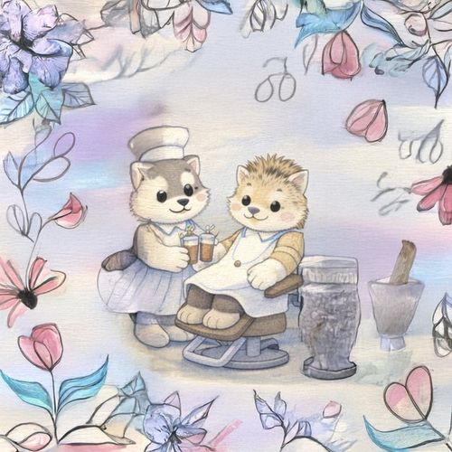 Еж Парикмахер.jpg — Картинки для брелков / Разное, обои скачать бесплатно