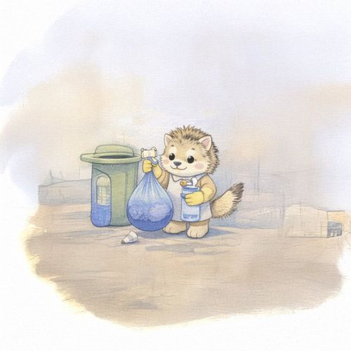 Еж Уборщик.jpg — Картинки для брелков / Разное, обои скачать бесплатно