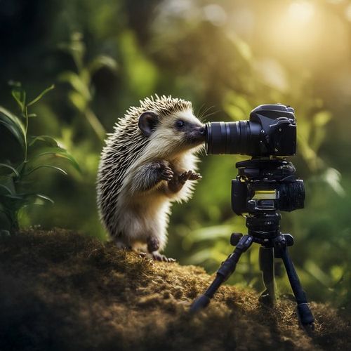 Еж Фотограф.jpg — Картинки для брелков / Разное, обои скачать бесплатно