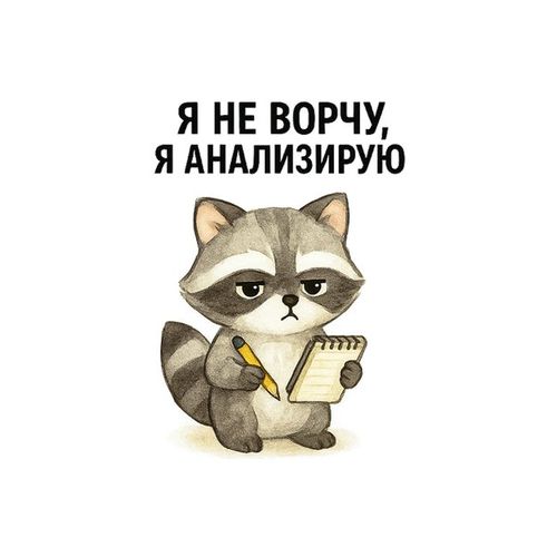 Енот Анализирует.jpg — Картинки для брелков / Разное, обои скачать бесплатно