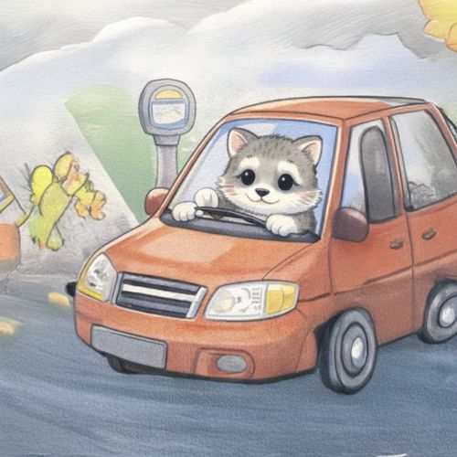Енот Водитель.jpg — Картинки для брелков / Разное, обои скачать бесплатно