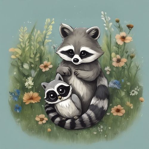 Енот И Сова.jpg — Картинки для брелков / Разное, обои скачать бесплатно