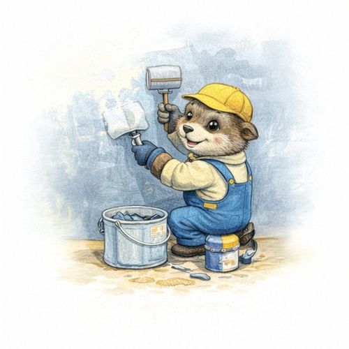 Енот Маляр.jpg — Картинки для брелков / Разное, обои скачать бесплатно
