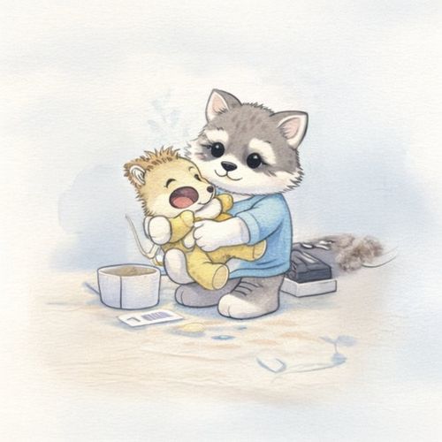 Енот Обнимает.jpg — Картинки для брелков / Разное, обои скачать бесплатно