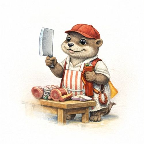 Енот Продавец.jpg — Картинки для брелков / Разное, обои скачать бесплатно