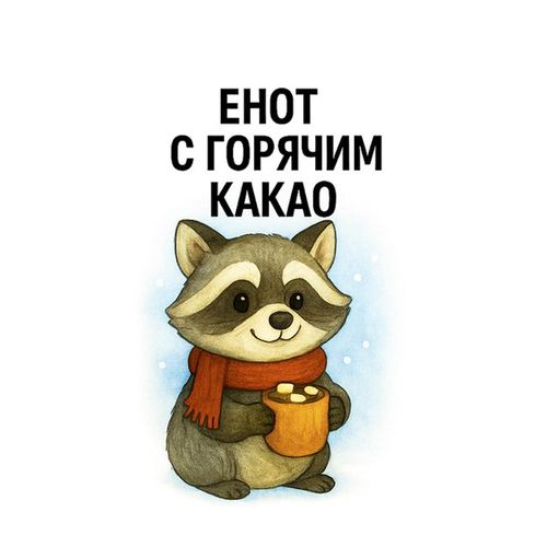 Енот С Какао.jpg — Картинки для брелков / Разное, обои скачать бесплатно