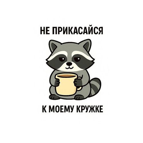 Енот С Кружкой 2.jpg — Картинки для брелков / Разное, обои скачать бесплатно