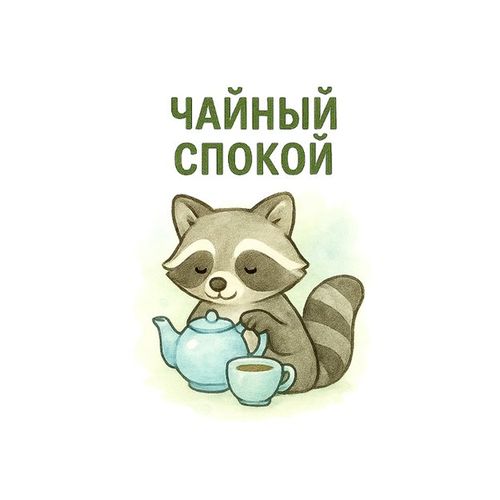 Енот С Чаем.jpg — Картинки для брелков / Разное, обои скачать бесплатно