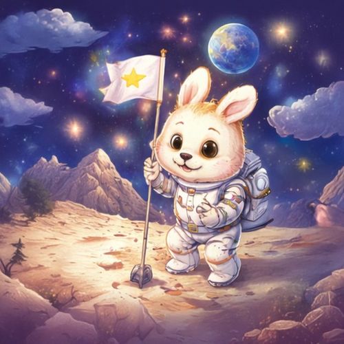 Заяц Космонавт.jpg — Картинки для брелков / Разное, обои скачать бесплатно