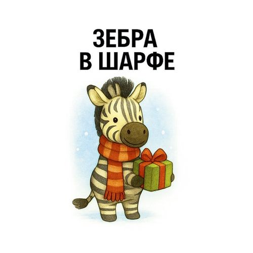 Зебра В Шарфе.jpg — Картинки для брелков / Разное, обои скачать бесплатно