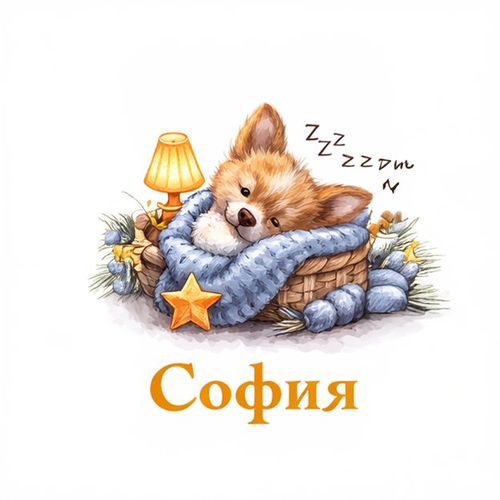 Имя София Спящий Щенок.jpg — Картинки для брелков / Разное, обои скачать бесплатно