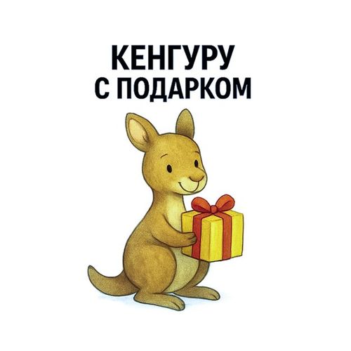 Кенгуру С Подарком.jpg — Картинки для брелков / Разное, обои скачать бесплатно