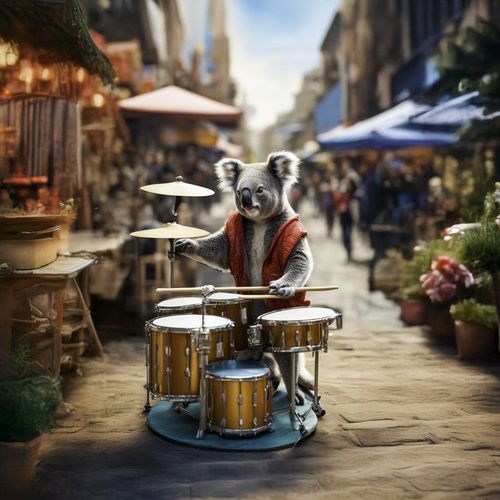 Коала Барабанщик.jpg — Картинки для брелков / Разное, 2072×2072, обои скачать бесплатно