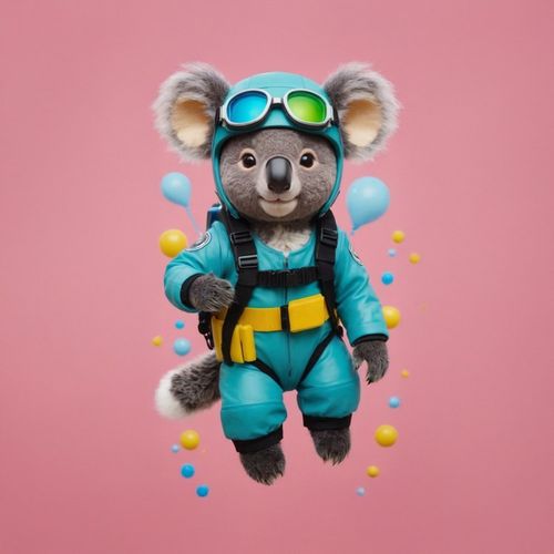 Коала Гонщик.jpg — Картинки для брелков / Разное, 2072×2072, обои скачать бесплатно