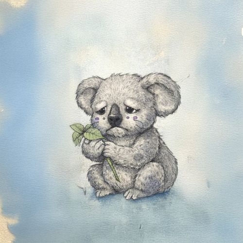 Коала Грустит.jpg — Картинки для брелков / Разное, 2072×2072, обои скачать бесплатно