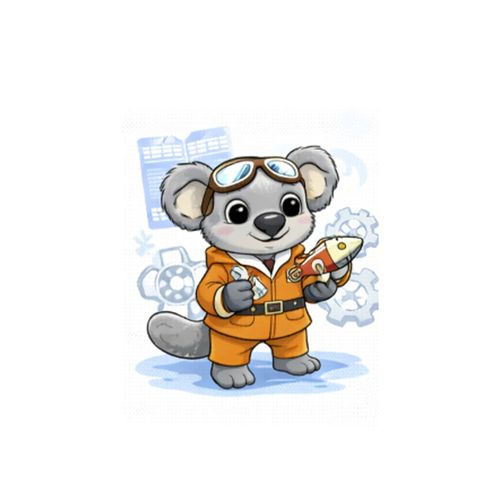 Коала Космонавт.jpg — Картинки для брелков / Разное, 2072×2072, обои скачать бесплатно