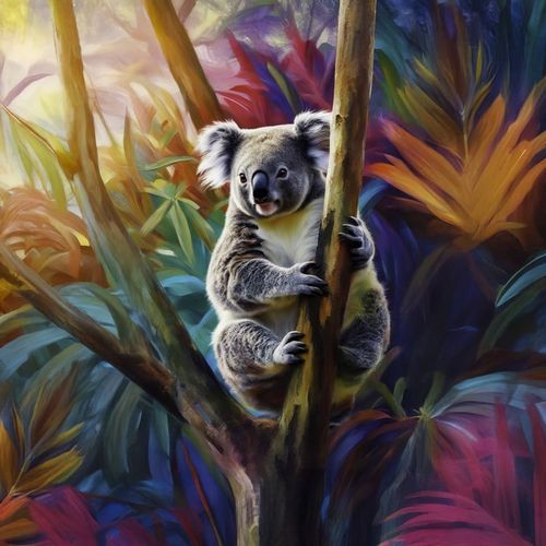 Коала Художник.jpg — Картинки для брелков / Разное, 2072×2072, обои скачать бесплатно