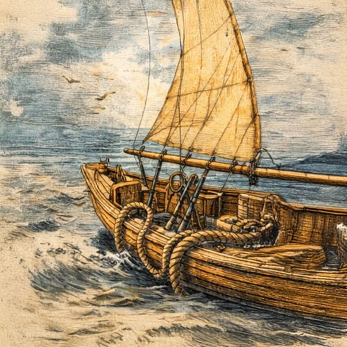Корабль В Море 2.jpg — Картинки для брелков / Разное, 2072×2072, обои скачать бесплатно