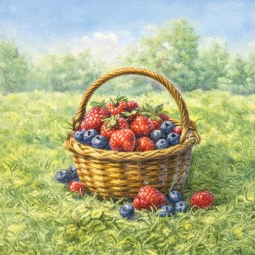 Корзина Клубники.jpg — Картинки для брелков / Разное, 2072×2072, обои скачать бесплатно