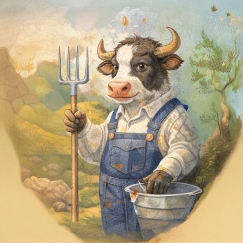 Корова Воин.jpg — Картинки для брелков / Разное, 2072×2072, обои скачать бесплатно