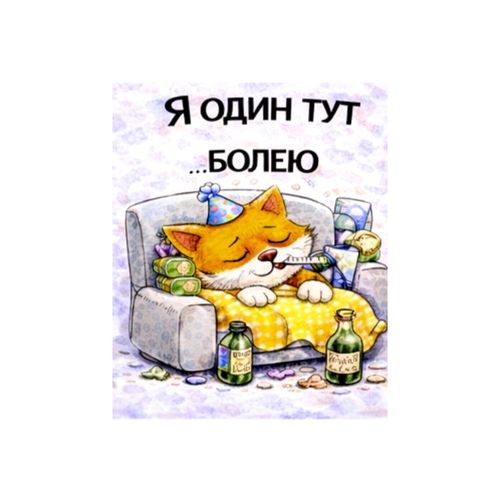 Кот Болею.jpg — Картинки для брелков / Разное, 2072×2072, обои скачать бесплатно