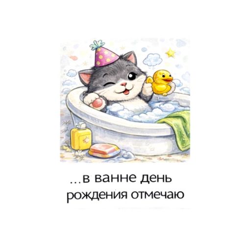 Кот В Ванне.jpg — Картинки для брелков / Разное, 2072×2072, обои скачать бесплатно