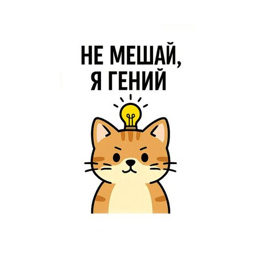 Кот Гений 2.jpg — Картинки для брелков / Разное, 2072×2072, обои скачать бесплатно