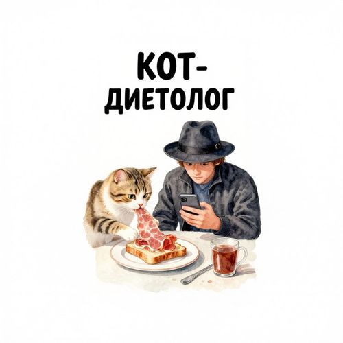 Кот Диетолог.jpg — Картинки для брелков / Разное, 2072×2072, обои скачать бесплатно