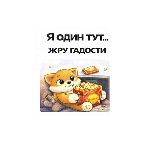Кот Жует Гадости.jpg — Картинки для брелков / Разное, 2072×2072, обои скачать бесплатно