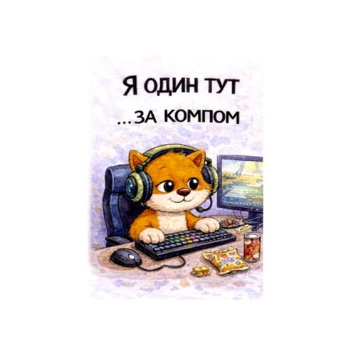 Кот За Компом.jpg — Картинки для брелков / Разное, 2072×2072, обои скачать бесплатно