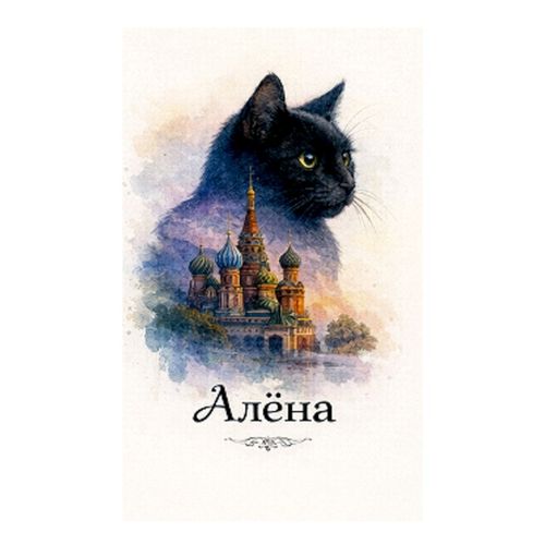 Кот И Город Алена.jpg — Картинки для брелков / Разное, 2072×2072, обои скачать бесплатно
