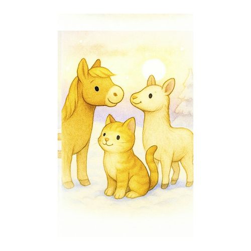Кот И Лошадки.jpg — Картинки для брелков / Разное, 2072×2072, обои скачать бесплатно