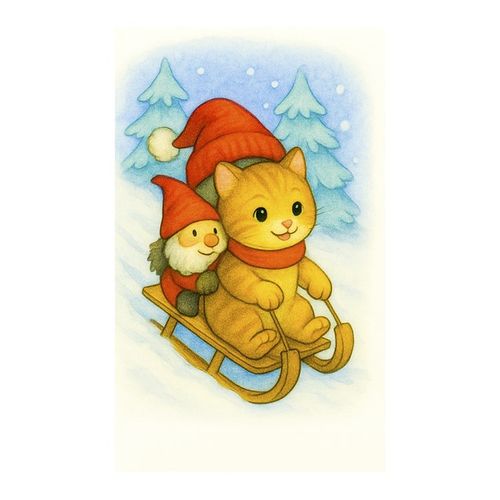 Кот И Пес С Подарком.jpg — Картинки для брелков / Разное, 2072×2072, обои скачать бесплатно