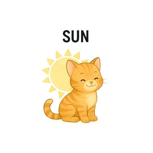 Кот И Солнце.jpg — Картинки для брелков / Разное, 2072×2072, обои скачать бесплатно