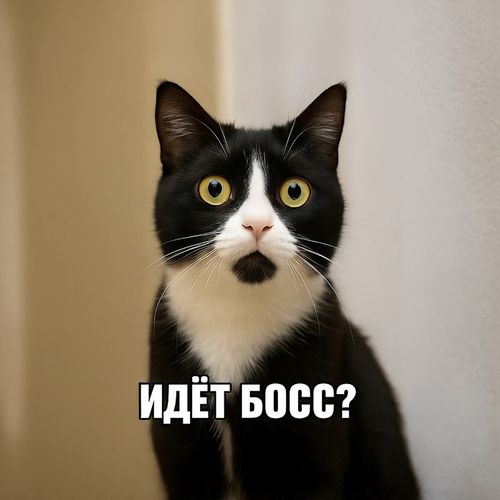Кот Идет Босс.jpg — Картинки для брелков / Разное, 2072×2072, обои скачать бесплатно