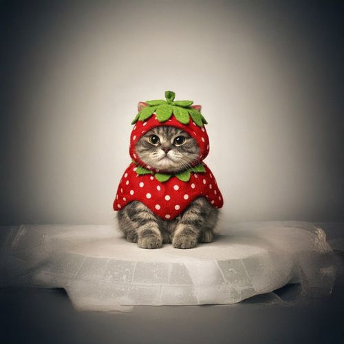 Кот Клубничка.jpg — Картинки для брелков / Разное, 2072×2072, обои скачать бесплатно
