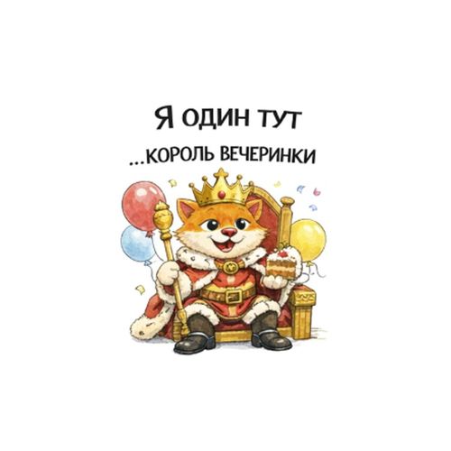 Кот Король Вечеринки.jpg — Картинки для брелков / Разное, 2072×2072, обои скачать бесплатно
