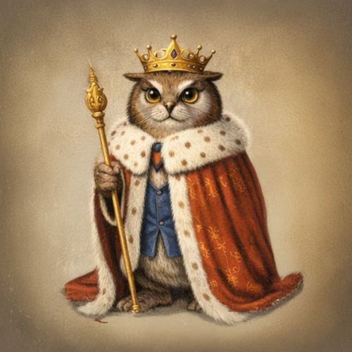 Кот Король.jpg — Картинки для брелков / Разное, 2072×2072, обои скачать бесплатно